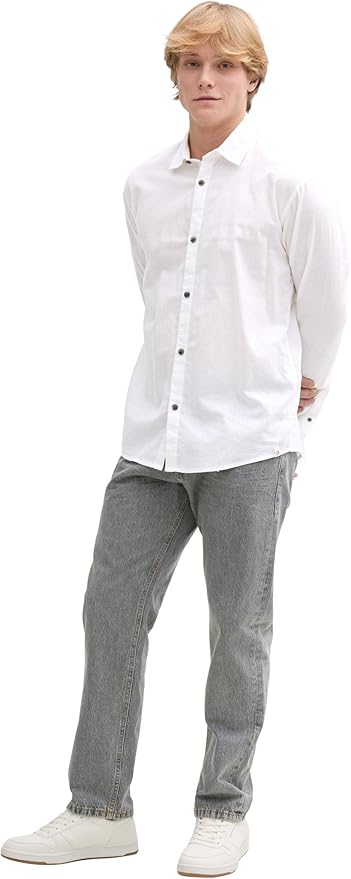 Tom Tailor Shirt 1045186 - White - Boutique Adam &amp; Eve marque canadienne, marque québécoise