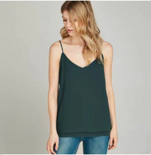 Apricot 519473 green double layer cami