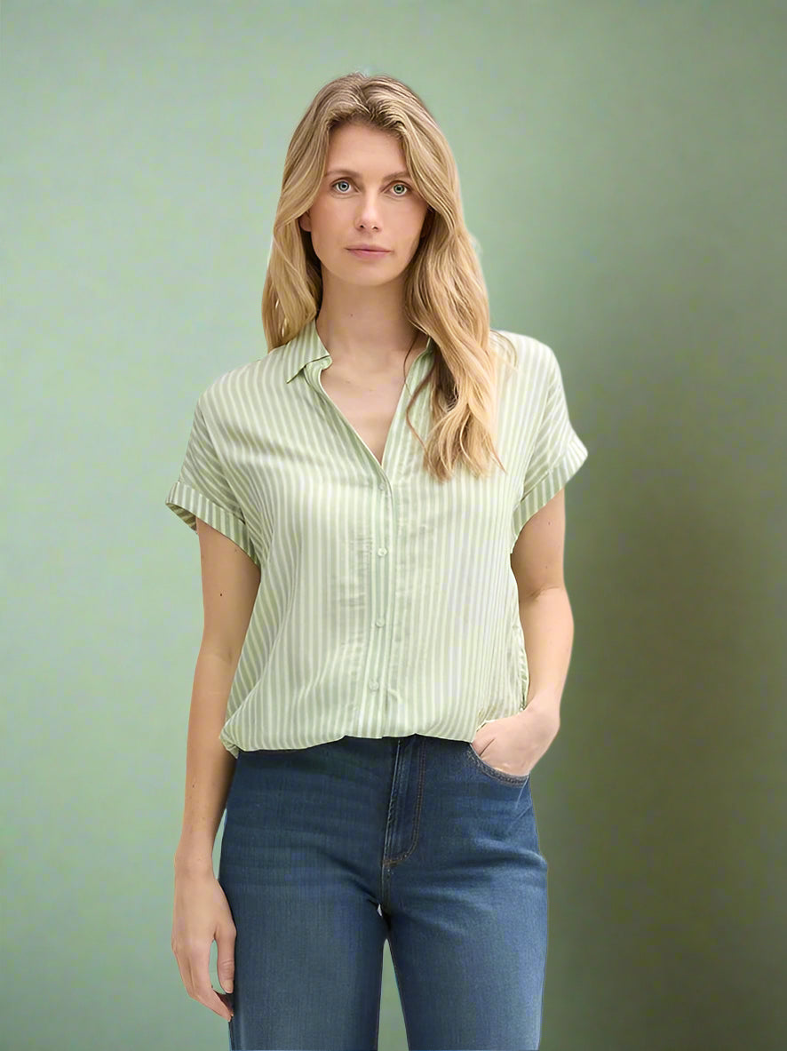 Tom Tailor- Blouse -1045239 - Green - Boutique Adam &amp; Eve marque canadienne, marque québécoise