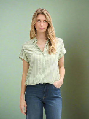 Tom Tailor- Blouse -1045239 - Green - Boutique Adam & Eve marque canadienne, marque québécoise