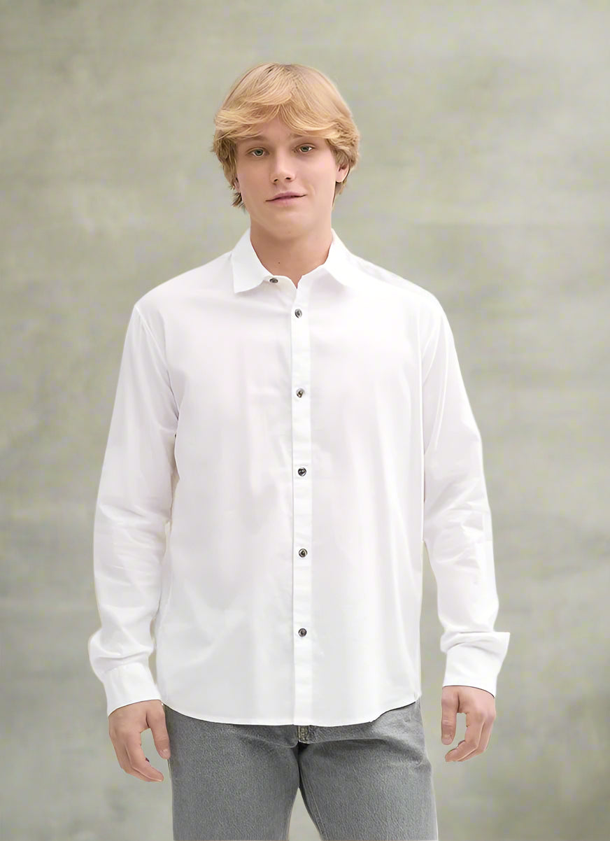Tom Tailor Shirt 1045186 - White - Boutique Adam & Eve marque canadienne, marque québécoise