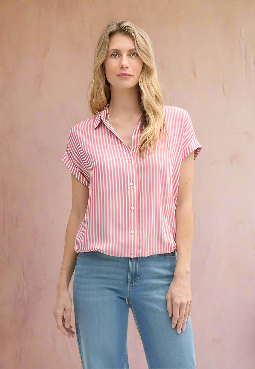 Tom Tailor- Blouse -1045239 - Pink - Boutique Adam & Eve marque canadienne, marque québécoise