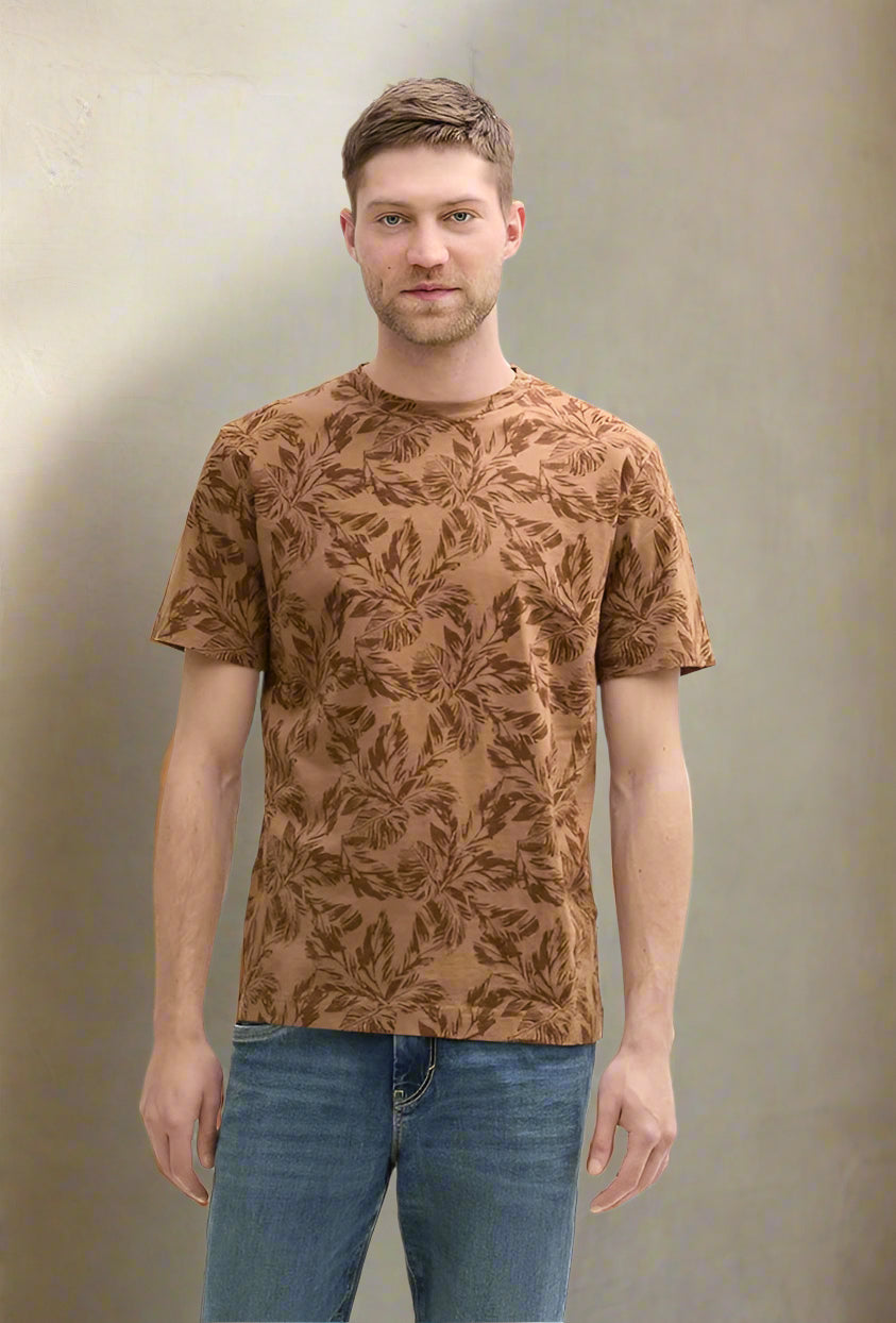 Tom Tailor T-shirt 1045713 - Marron - Boutique Adam & Eve marque canadienne, marque québécoise
