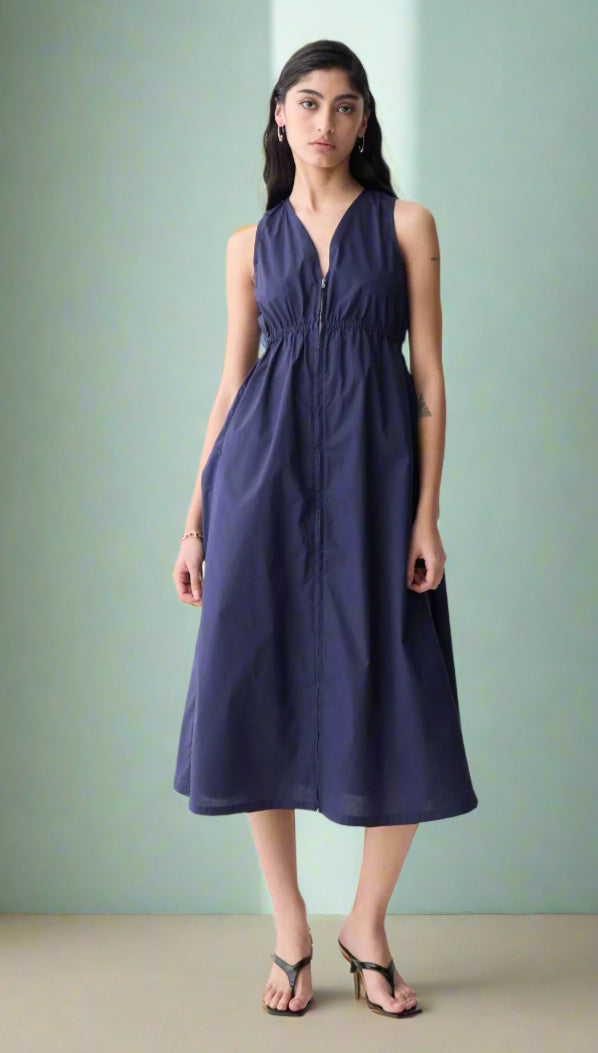 Deluc - Dress RUBEN 8905D - Navy- Boutique Adam &amp; Eve marque canadienne, marque québécoise