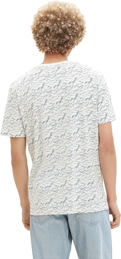 Tom tailor 1039528 off white printed t-shirt