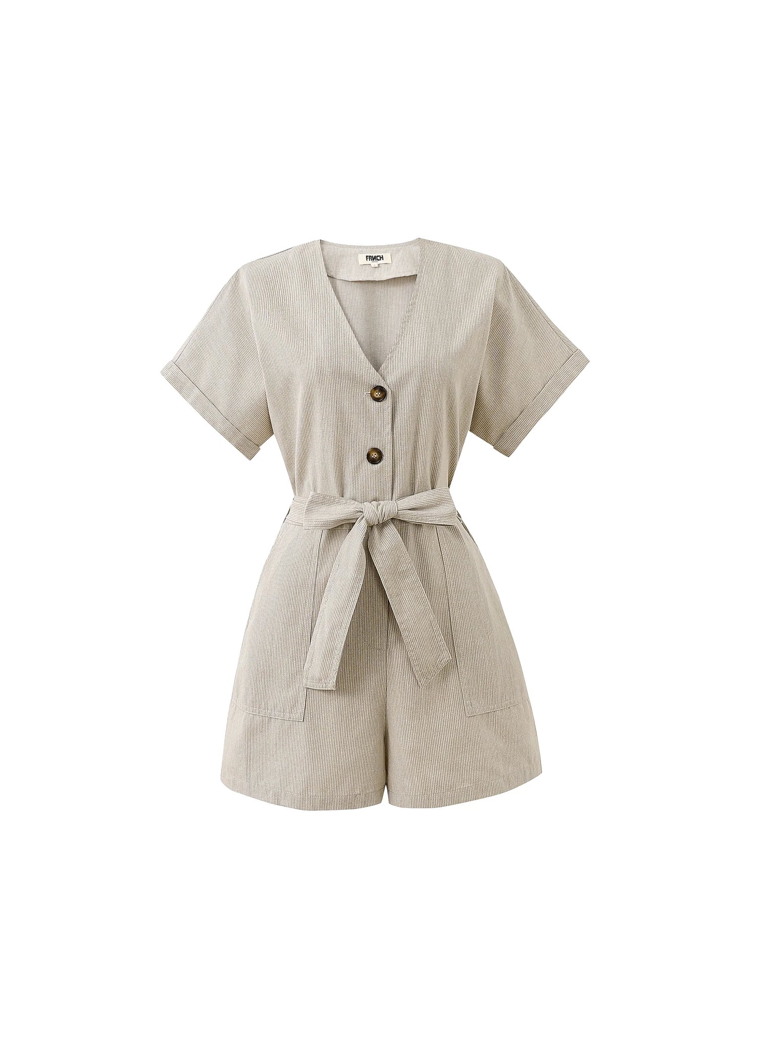 Frnch - Jumpsuit ADILA - Sand - Boutique Adam &amp; Eve marque canadienne, marque québécoise