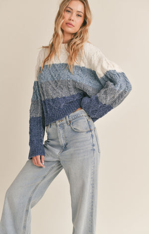 Sadie & Sage Sweater SHADES OF COOL AE4437-Blue