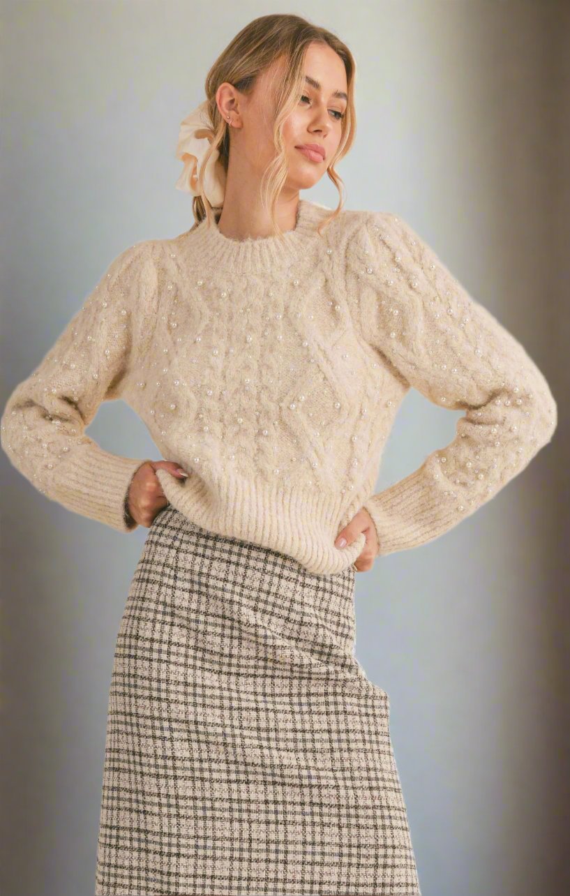 Sadie & Sage Sweater PEARL AE4446-Off white