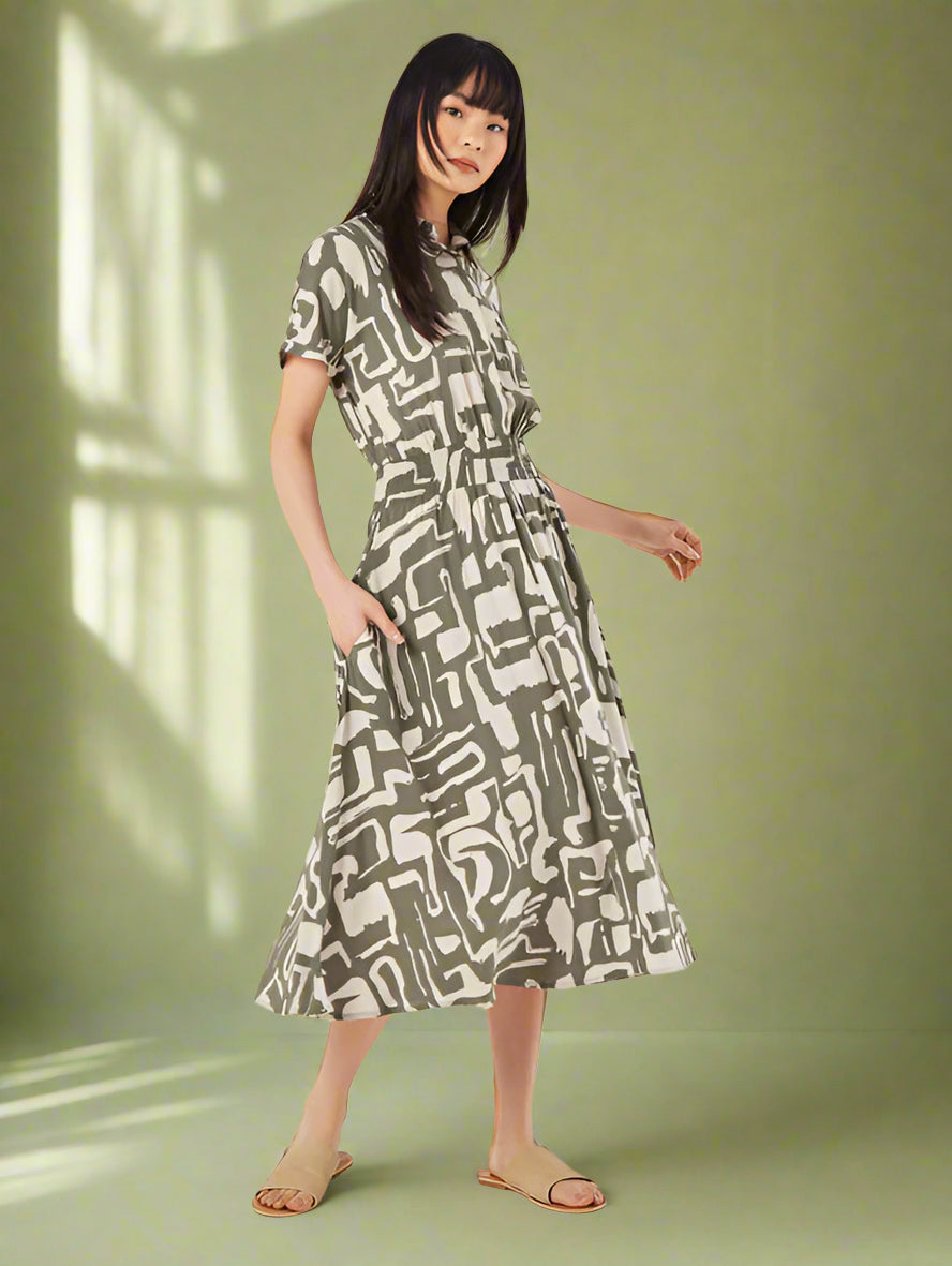 Apricot - Dress 870352 - Green - Boutique Adam &amp; Eve marque canadienne, marque québécoise
