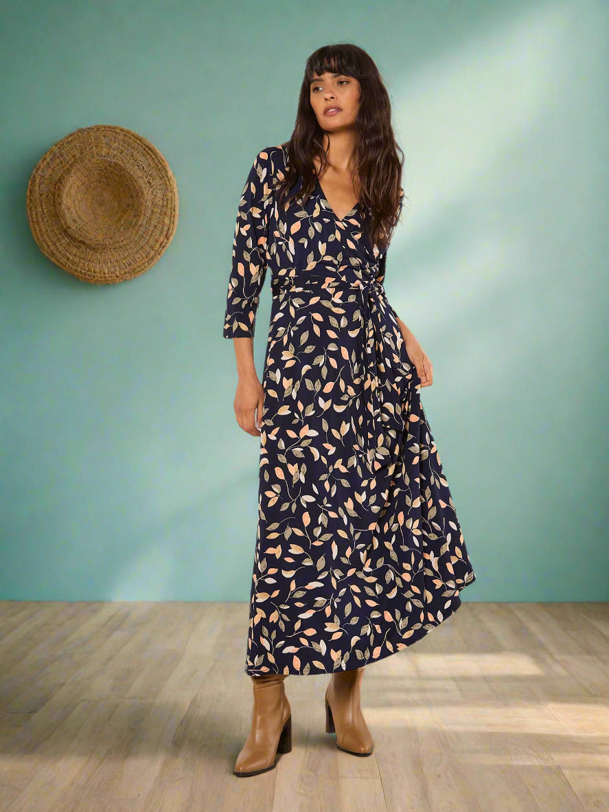 Apricot - Dress 930209 - Navy- Boutique Adam &amp; Eve marque canadienne, marque québécoise