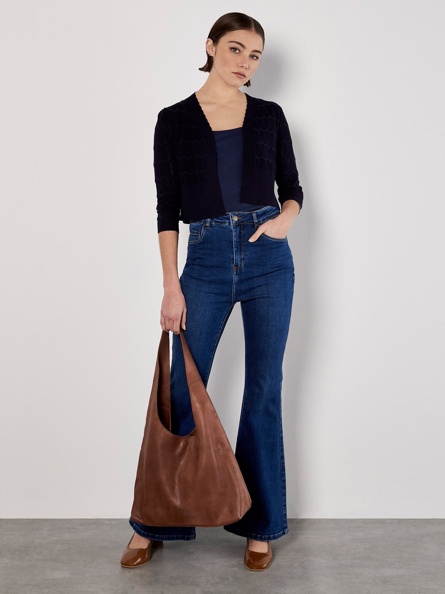 Apricot - Cardigan 937802 - Navy- Boutique Adam &amp; Eve marque canadienne, marque québécoise