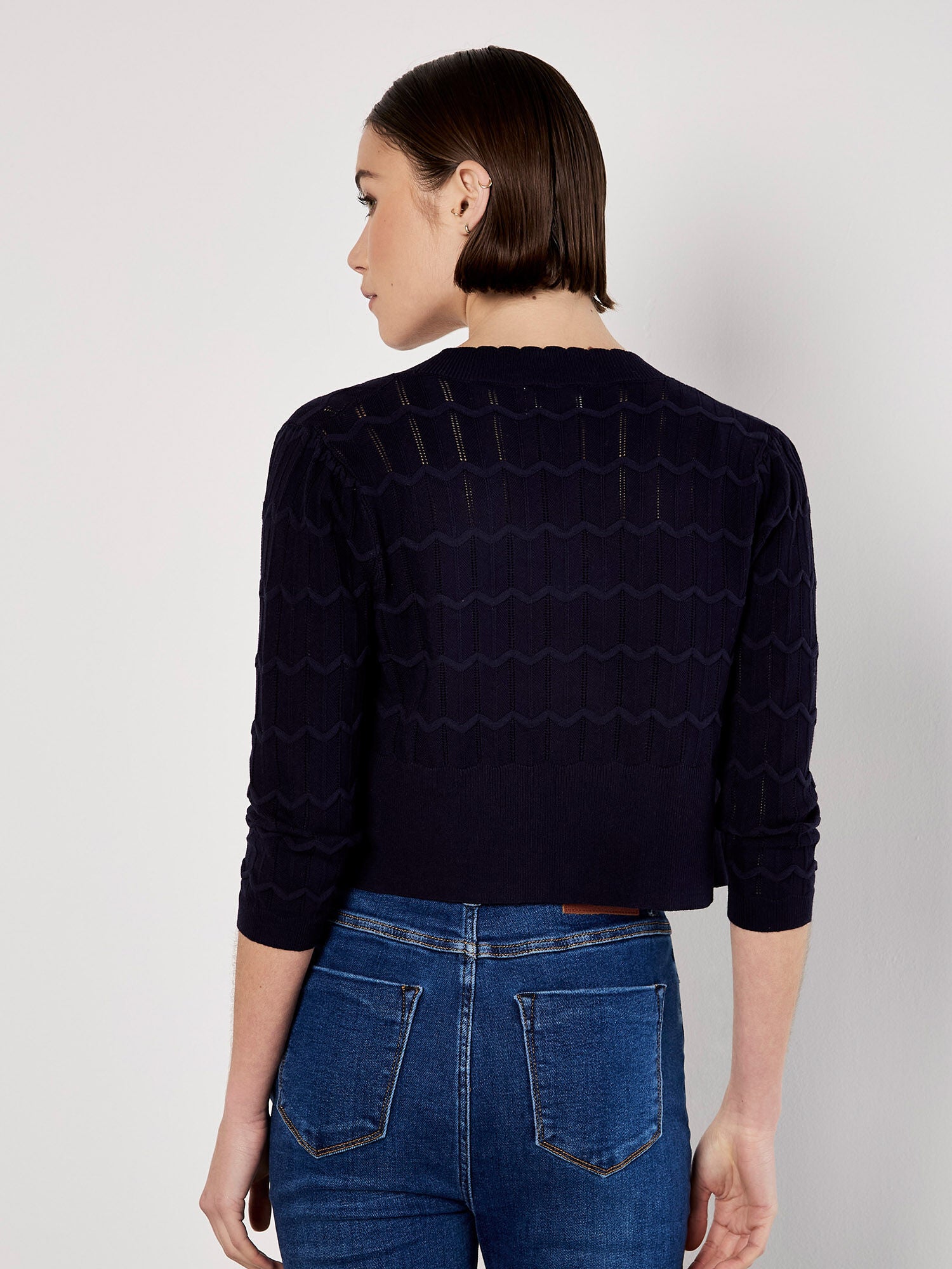 Apricot - Cardigan 937802 - Navy- Boutique Adam &amp; Eve marque canadienne, marque québécoise
