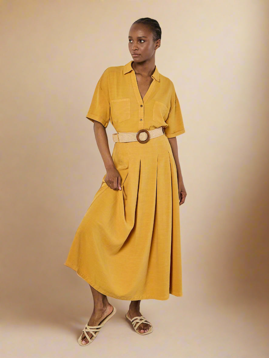 Apricot - Blouse 946347 - Mustard- Boutique Adam &amp; Eve marque canadienne, marque québécoise