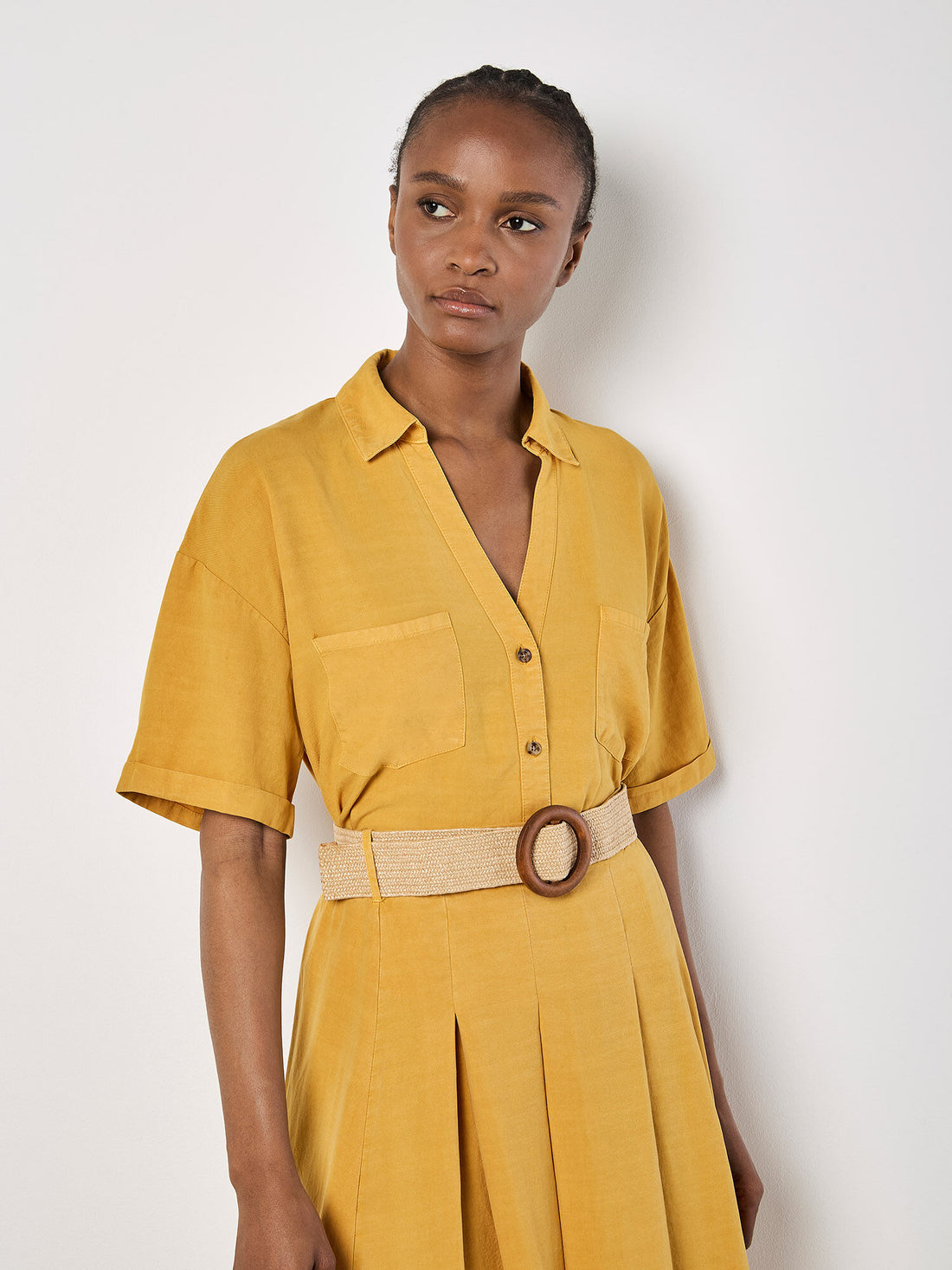 Apricot - Blouse 946347 - Mustard- Boutique Adam &amp; Eve marque canadienne, marque québécoise