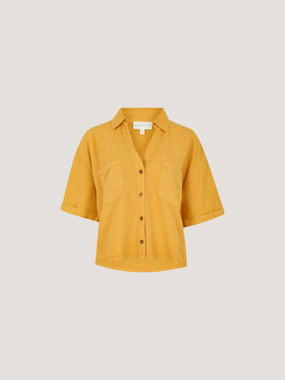 Apricot - Blouse 946347 - Mustard- Boutique Adam &amp; Eve marque canadienne, marque québécoise
