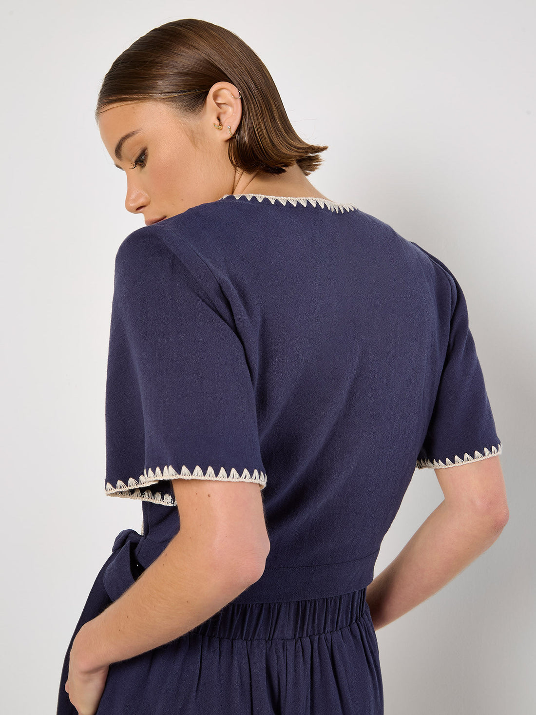 Apricot - Blouse 956520- Navy- Boutique Adam &amp; Eve marque canadienne, marque québécoise