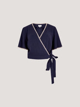 Apricot - Blouse 956520- Navy- Boutique Adam & Eve marque canadienne, marque québécoise