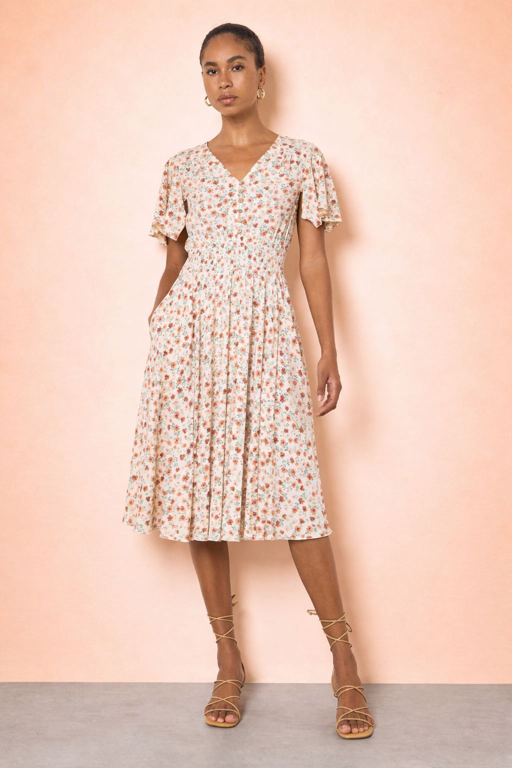 Apricot Dress X182688- Boutique Adam &amp; Eve marque canadienne, marque québécoise