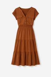 Apricot Dress X182305 - Boutique Adam & Eve marque canadienne, marque québécoise