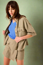 Garcia - Jacket D50091 - Khaki - Boutique Adam & Eve marque canadienne, marque québécoise