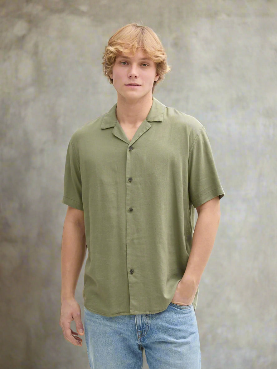 Tom Tailor Shirt 1045185 - Khaki - Boutique Adam & Eve marque canadienne, marque québécoise
