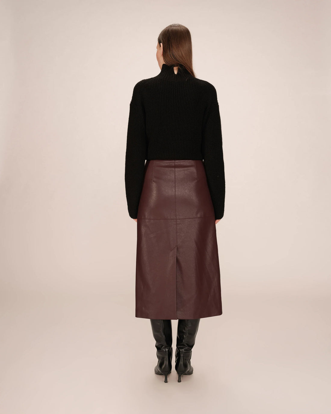 Grace &amp; Mila - Skirt sirene - Wine - Boutique Adam &amp; Eve marque canadienne, marque québécoise