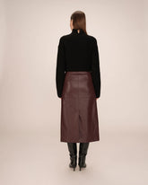 Grace & Mila - Skirt sirene - Wine - Boutique Adam & Eve marque canadienne, marque québécoise