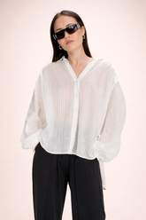 Grace & Mila - Blouse VIBES - Ivory - Boutique Adam & Eve marque canadienne, marque québécoise