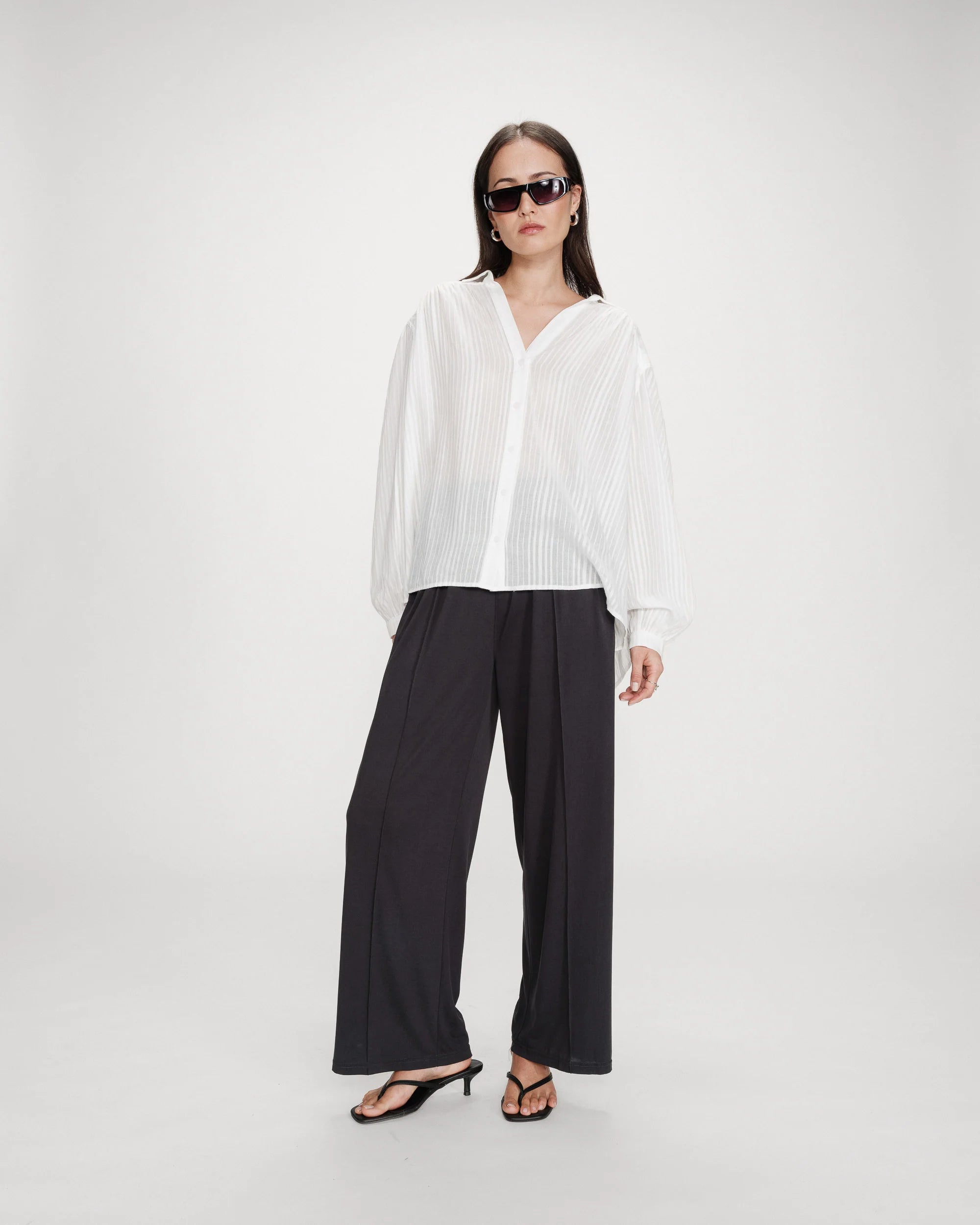 Grace &amp; Mila - Blouse VIBES - Ivory - Boutique Adam &amp; Eve marque canadienne, marque québécoise