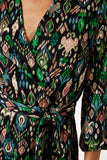 Garcia I30083 green printed midi dress
