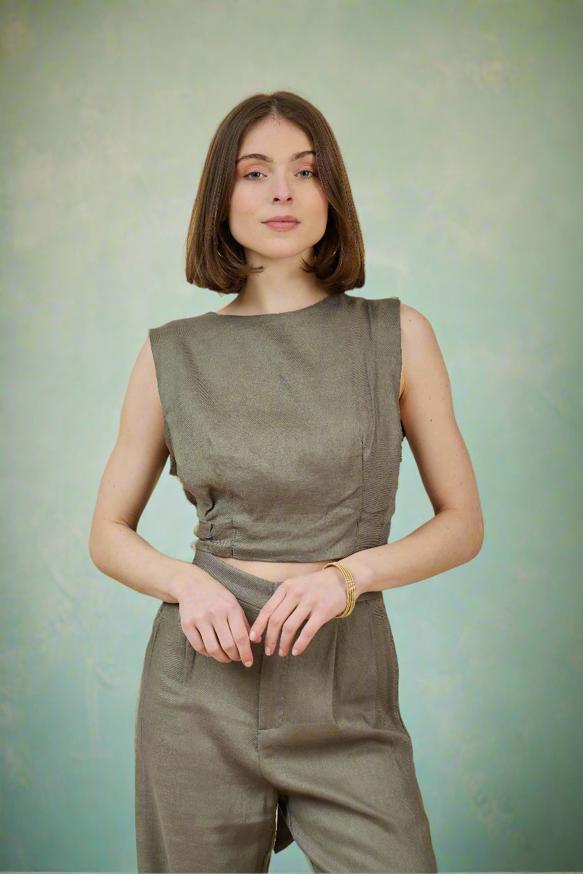 The korner Top T25111092 - Khaki - Boutique Adam &amp; Eve marque canadienne, marque québécoise
