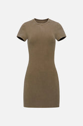 Kuwalla - Dress AMBER - Khaki - Boutique Adam & Eve marque canadienne, marque québécoise