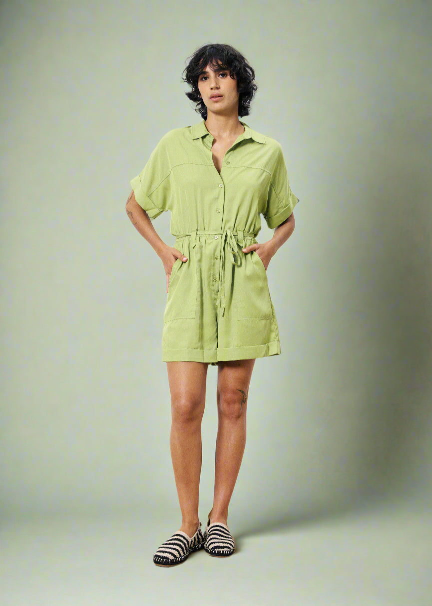 Frnch - Jumpsuit LILY - Sand - Boutique Adam &amp; Eve marque canadienne, marque québécoise