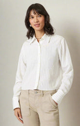 Mavi- Blouse SHORT SHIRT - M1211025 - Off white - Boutique Adam & Eve marque canadienne, marque québécoise