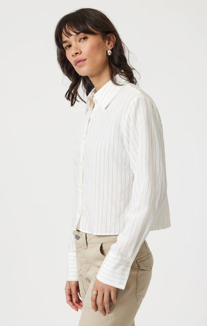 Mavi- Blouse SHORT SHIRT - M1211025 - Off white - Boutique Adam &amp; Eve marque canadienne, marque québécoise