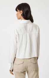 Mavi- Blouse SHORT SHIRT - M1211025 - Off white - Boutique Adam & Eve marque canadienne, marque québécoise