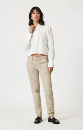 Mavi- Blouse SHORT SHIRT - M1211025 - Off white - Boutique Adam & Eve marque canadienne, marque québécoise