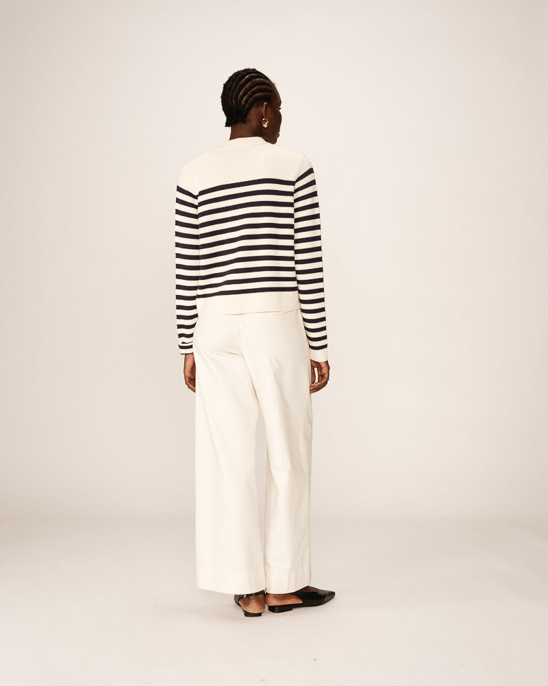 Grace &amp; Mila - Cardigan PAM - striped - Boutique Adam &amp; Eve marque canadienne, marque québécoise