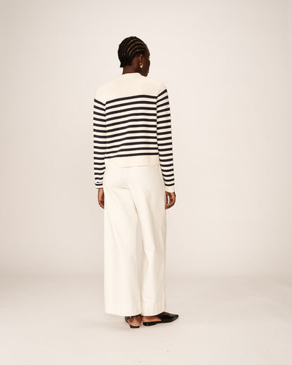Grace &amp; Mila - Cardigan PAM - striped - Boutique Adam &amp; Eve marque canadienne, marque québécoise