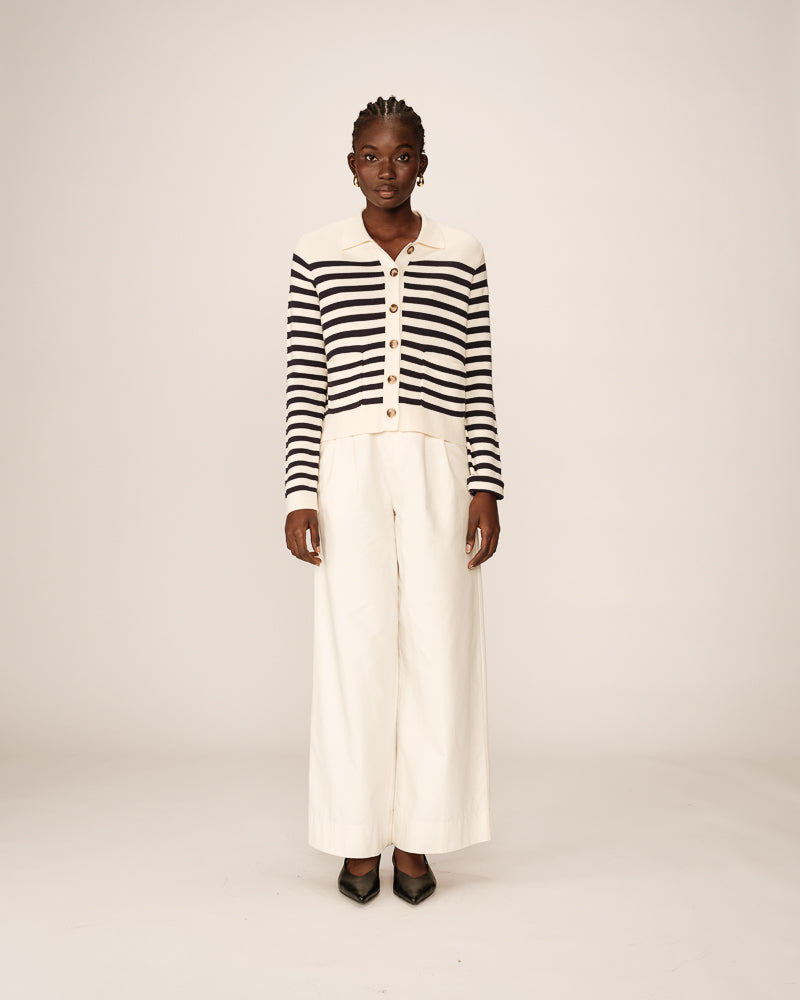 Grace &amp; Mila - Cardigan PAM - striped - Boutique Adam &amp; Eve marque canadienne, marque québécoise