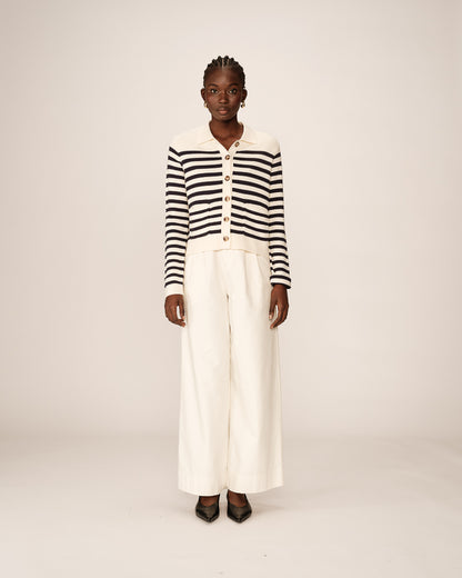 Grace &amp; Mila - Cardigan PAM - striped - Boutique Adam &amp; Eve marque canadienne, marque québécoise
