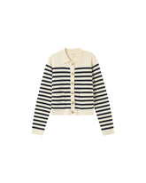 Grace & Mila - Cardigan PAM - striped - Boutique Adam & Eve marque canadienne, marque québécoise