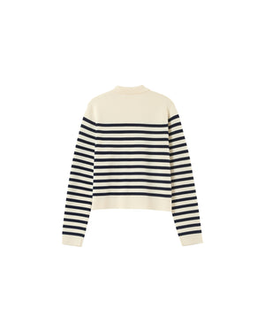 Grace & Mila - Cardigan PAM - striped - Boutique Adam & Eve marque canadienne, marque québécoise