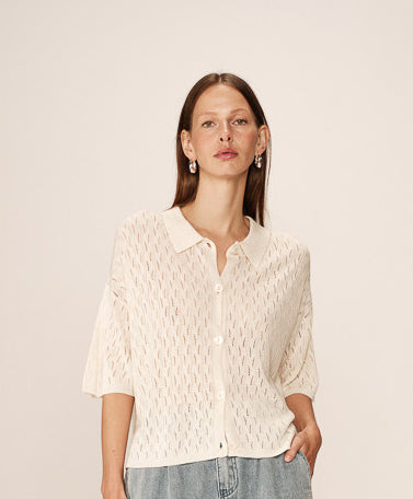 Grace & Mila - Blouse PAO - Off white - Boutique Adam & Eve marque canadienne, marque québécoise