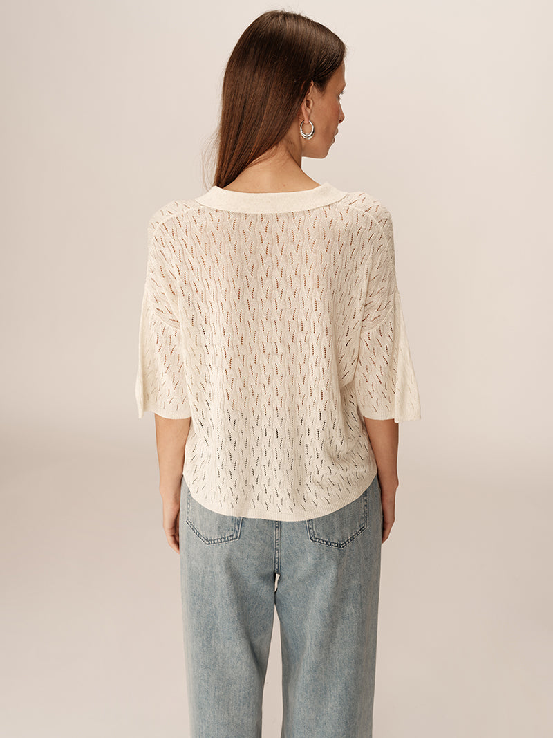 Grace &amp; Mila - Blouse PAO - Off white - Boutique Adam &amp; Eve marque canadienne, marque québécoise