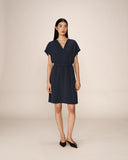 Grace & Mila - Dress PAPAYE - Navy - Boutique Adam & Eve marque canadienne, marque québécoise