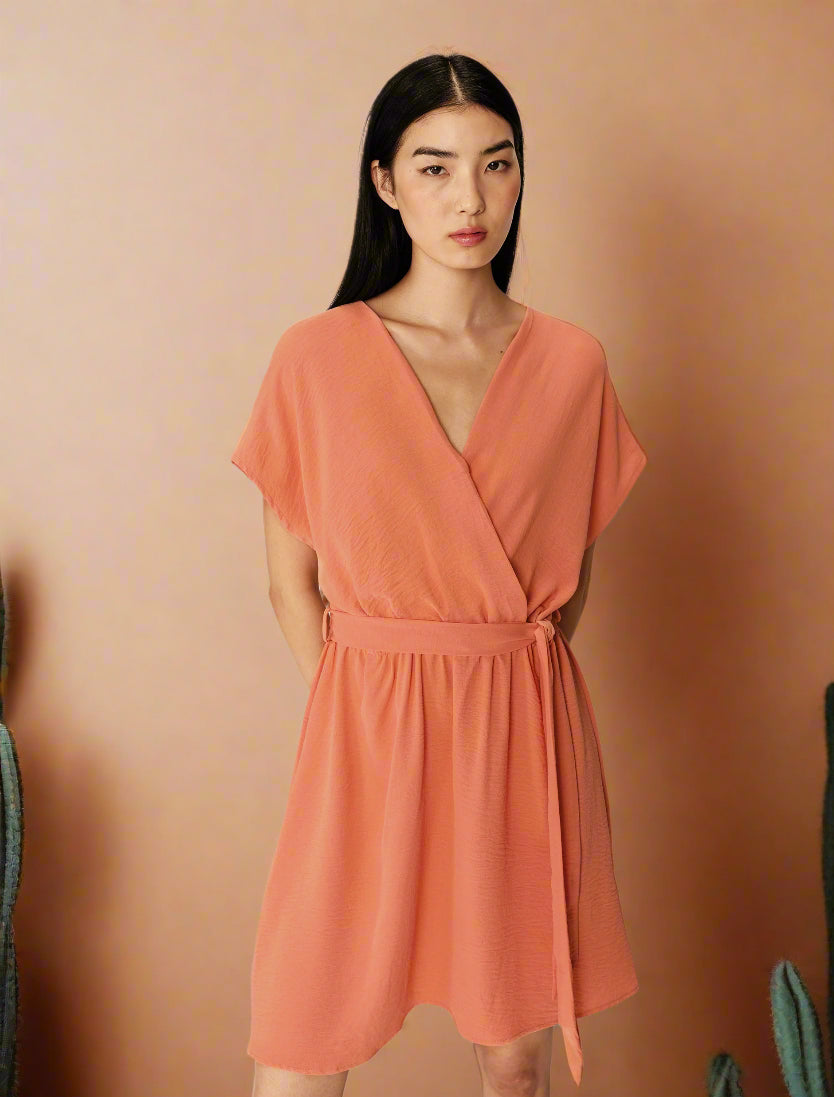 Grace &amp; Mila - Dress PAPAYE - Terracotta - Boutique Adam &amp; Eve marque canadienne, marque québécoise