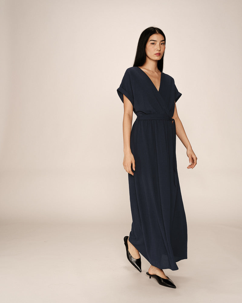 Grace &amp; Mila - Dress PAPILLON - Navy - Boutique Adam &amp; Eve marque canadienne, marque québécoise