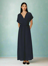 Grace & Mila - Dress PAPILLON - Navy - Boutique Adam & Eve marque canadienne, marque québécoise