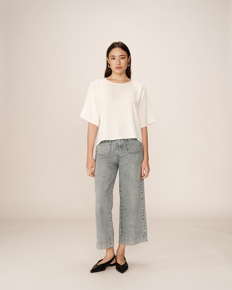 Grace &amp; Mila - Top PAPRIKA - Off white - Boutique Adam &amp; Eve marque canadienne, marque québécoise